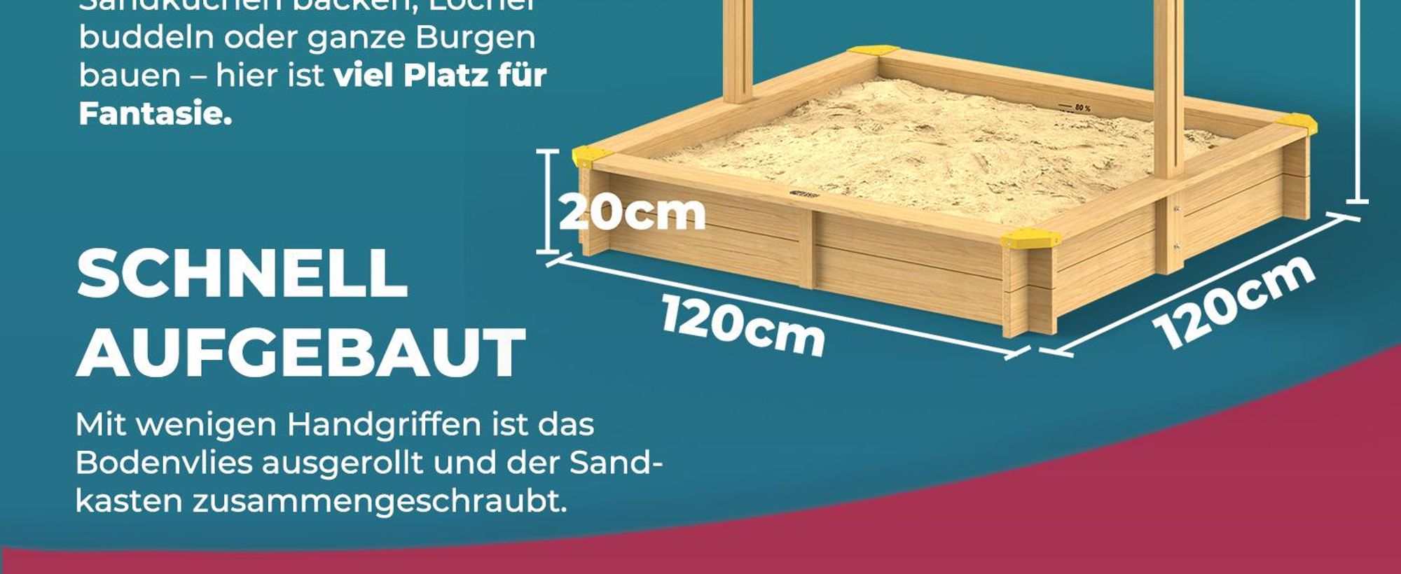 SPIELWERK Sandkasten Samu Sonnendach