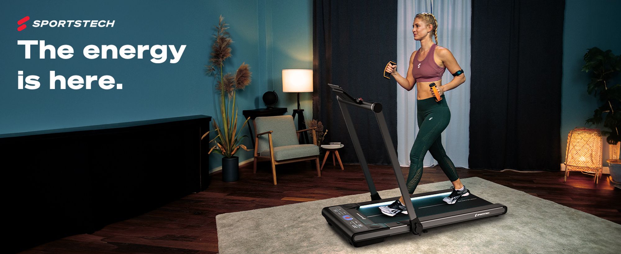 Sportstech Laufband sWalk Plus 2-in-1