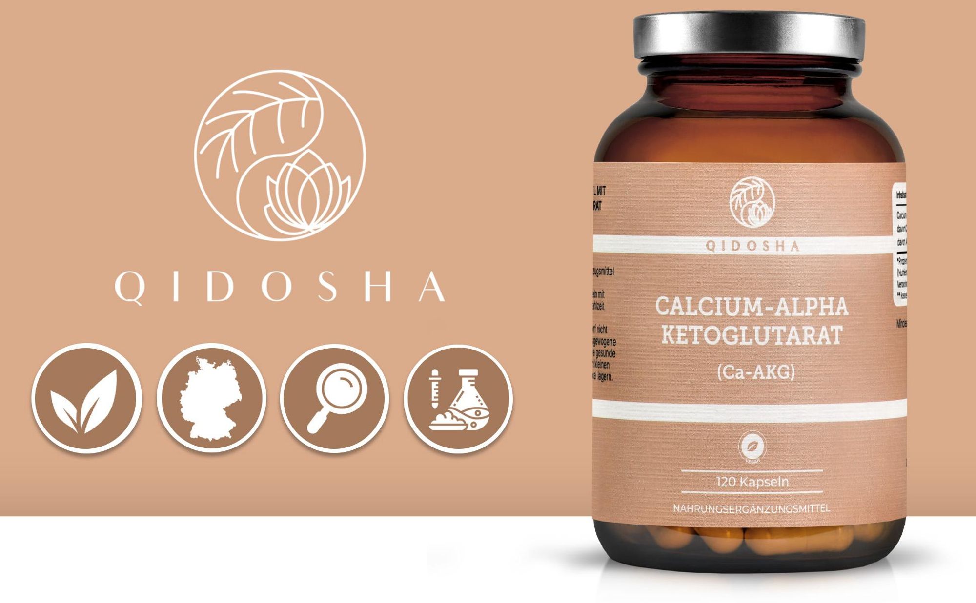 QIDOSHA Calcium-Alpha-Ketoglutarat Ca-AKG: Wirkweise