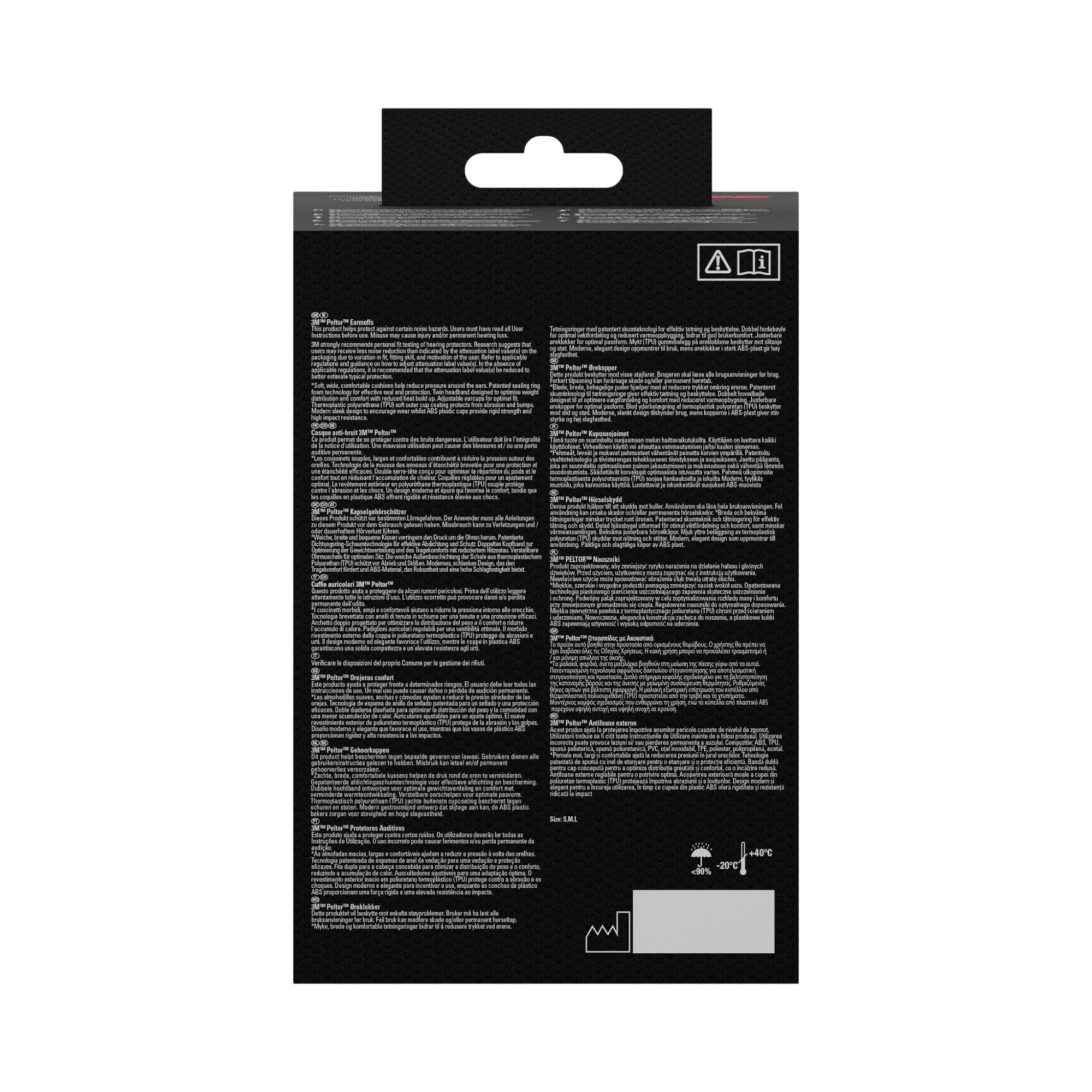 3M™ PELTOR™ Gehörschützer - Komfort-Kapselgehörschutz Gehörschutz Gehörschutzstöpsel Arbeitsschutz - SNR-Wert 31 dB - Schwarz und Gelb