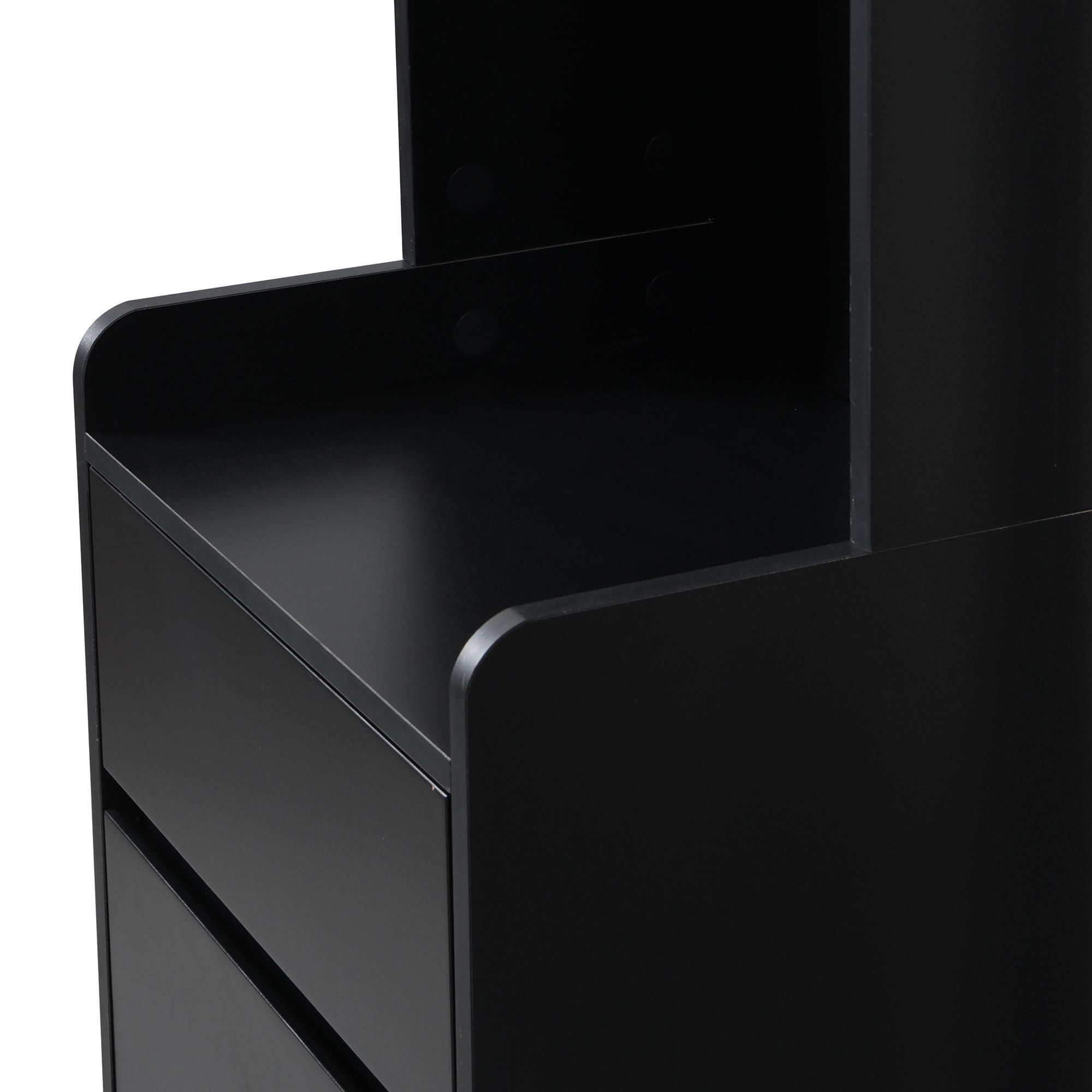 Merax Flurgarderobe mit gepolsterter Aufbewahrungsbank, Garderobe 6-in-1-Dielenbaum mit Sitzbank, Stecktafel, Schubladen & Kleiderhaken