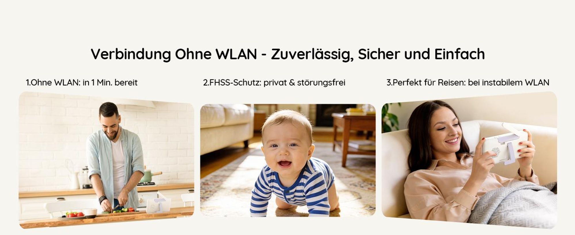 5 Zoll Babyphone mit Kamera 2K Babyfon Video PTZ 355° Bewegungs und Geräuscherkennung Temperatur Luftfeuchtigkeit mobiles Tracking