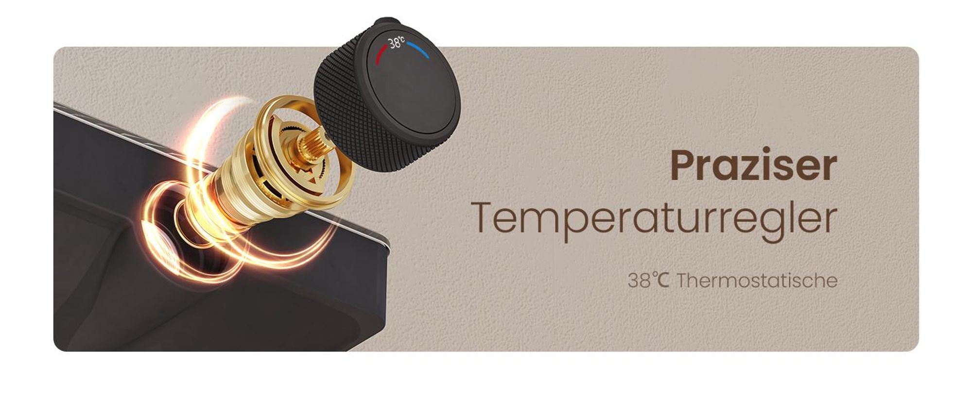 EMKE® Duschsystem mit Thermostat Schwarz mit Kinderdusche, Digitalanzeige & Chlorfilter 4 Ausgänge Rund Regandusche Familienfreundlich Duschsäule F23