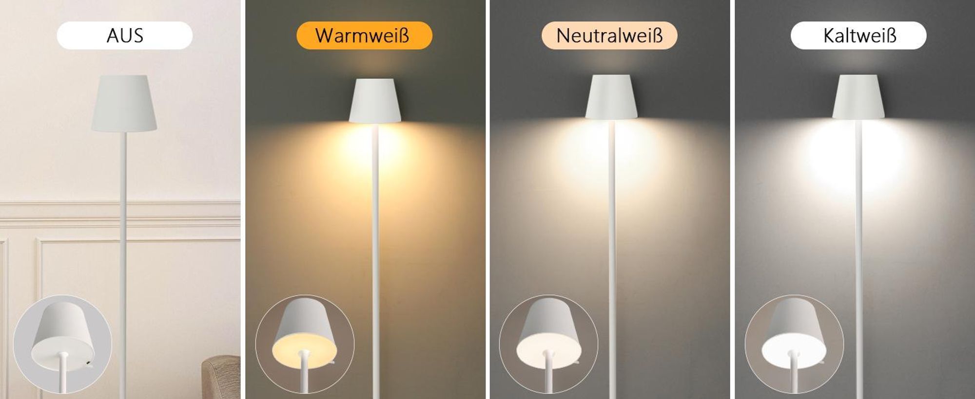 ZMH lampada da terra soggiorno LED dimmerabile lampada da terra moderna USB ricaricabile lampada da terra con 3 temperature di colore bianco lampada da terra per camera da letto studio e ufficio 125 cm