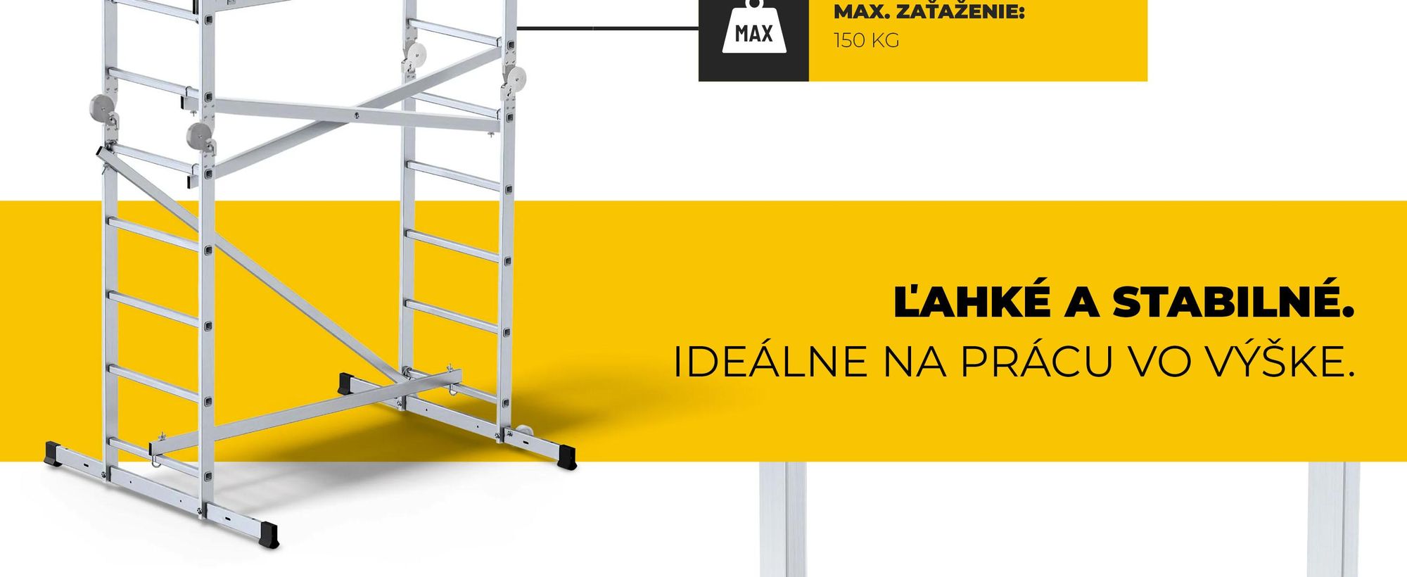 Drabest | hliníkové lešenie - lešenie - rebríkové lešenie - rebríkové lešenie - do 150 kg - hliníkové lešenie - pracovná plošina - plošinové hliníkové lešenie