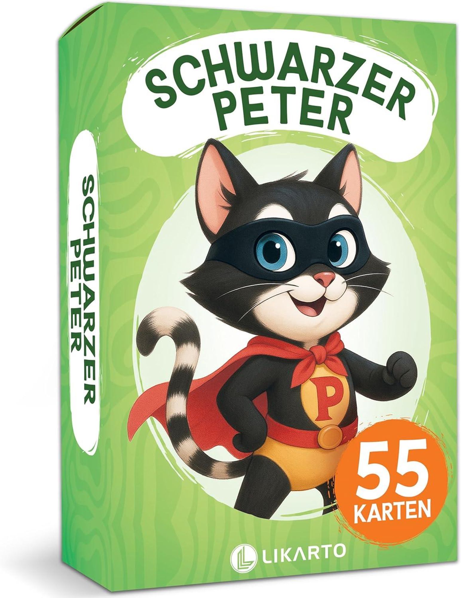 LIKARTO Schwarzer Peter Kartenspiel für Kinder ab 4 Jahren, 55 Karten, klassisches Familienspiel