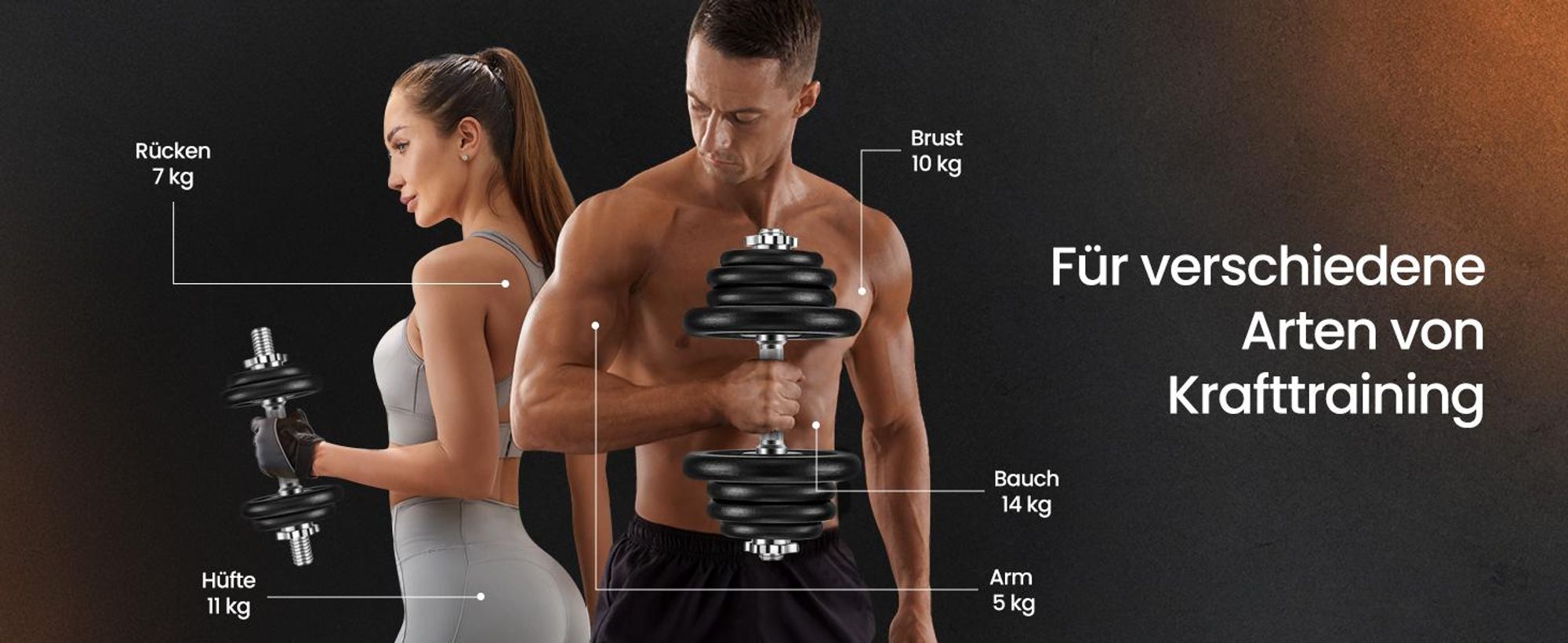SONGMICS 2-in-1-Hanteln, 2 x 10 kg Hantelset aus Gusseisen, verstellbar, Kurzhantelset mit Verbindungsrohr, Workout, Gewichtheben für Zuhause, Fitness