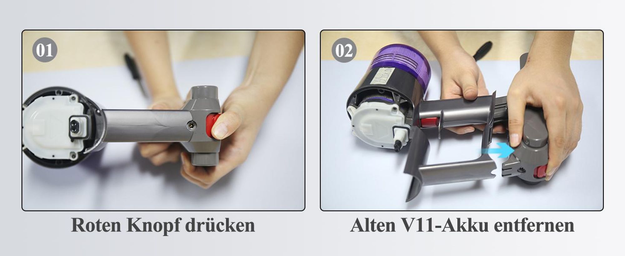 Akku für Dyson V11 V15 SV15 SV16 SV22,  25.2V 3900mAh Dyson V11 V15 Ersatzakku mit Knopf-Installationsart (Nicht für SV14 mit Schrauben)
