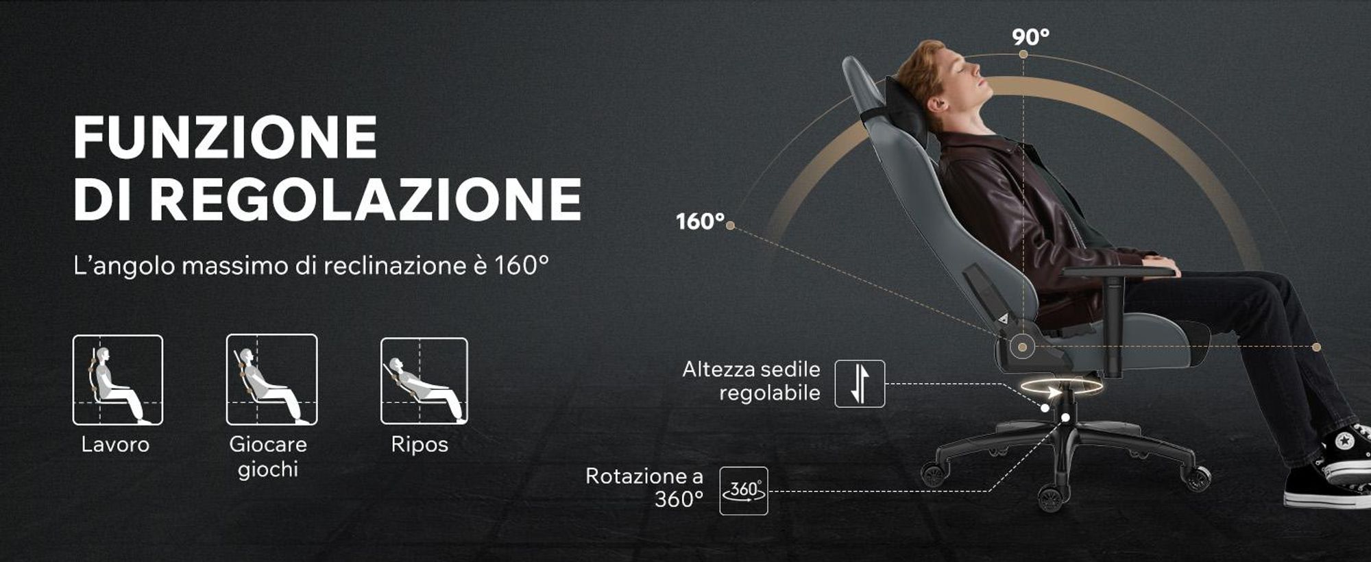 SENSE7 Spellcaster FUKU XL Sedia da gaming in Alcantara nera - Sedia da ufficio ergonomica per persone di corporatura robusta, 160 kg, imbottitura in schiuma a freddo, seduta ampia