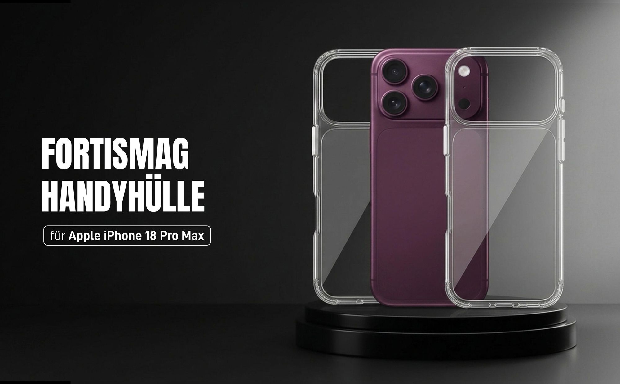 Transparente Handyhülle für Apple iPhone 18 Pro Max aus hochwertigen Materialien