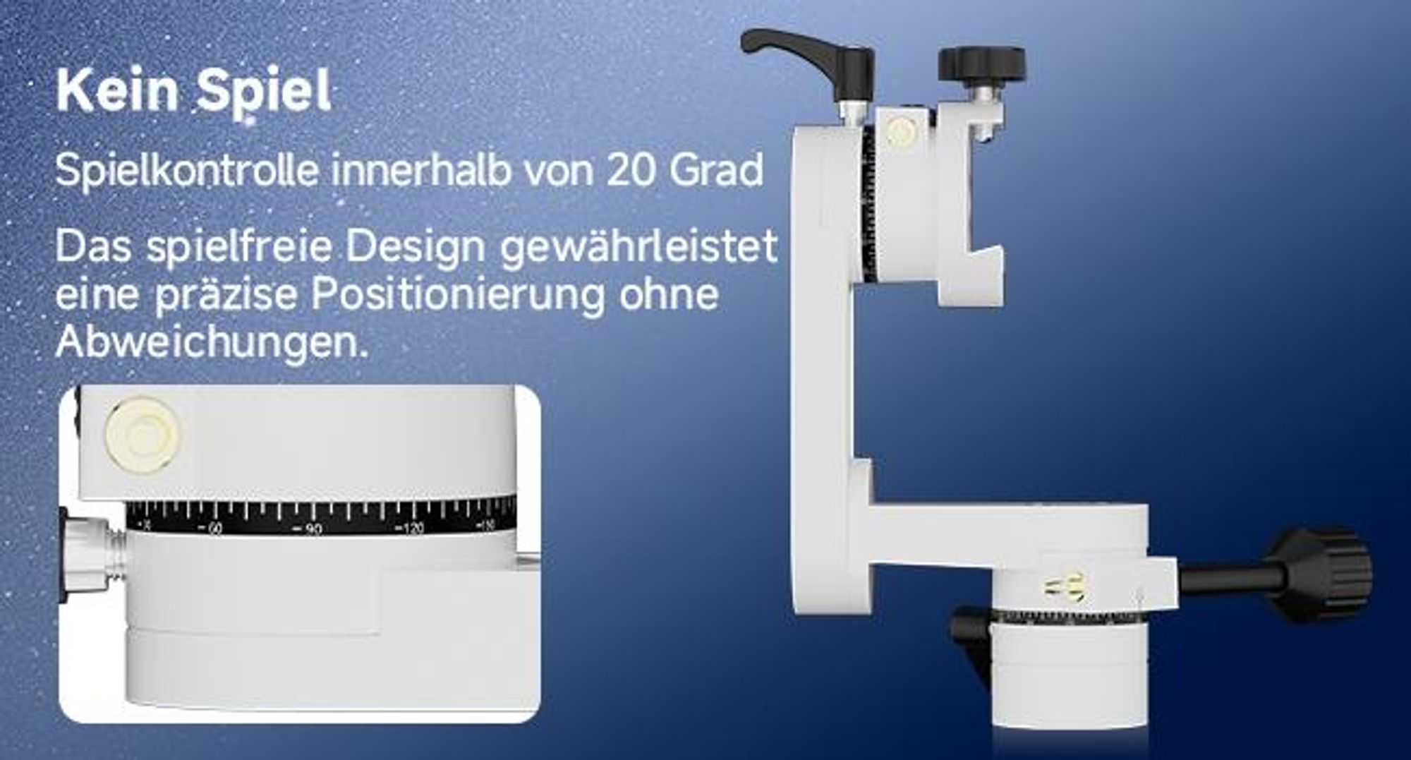 Svbony SV225 Mini-Alt-Azimut-Teleskophalterung, 5 kg maximale Tragfähigkeit, Aluminium-Alt-Az-Halterung, Teleskop-Zubehör mit verstellbarem Winkel
