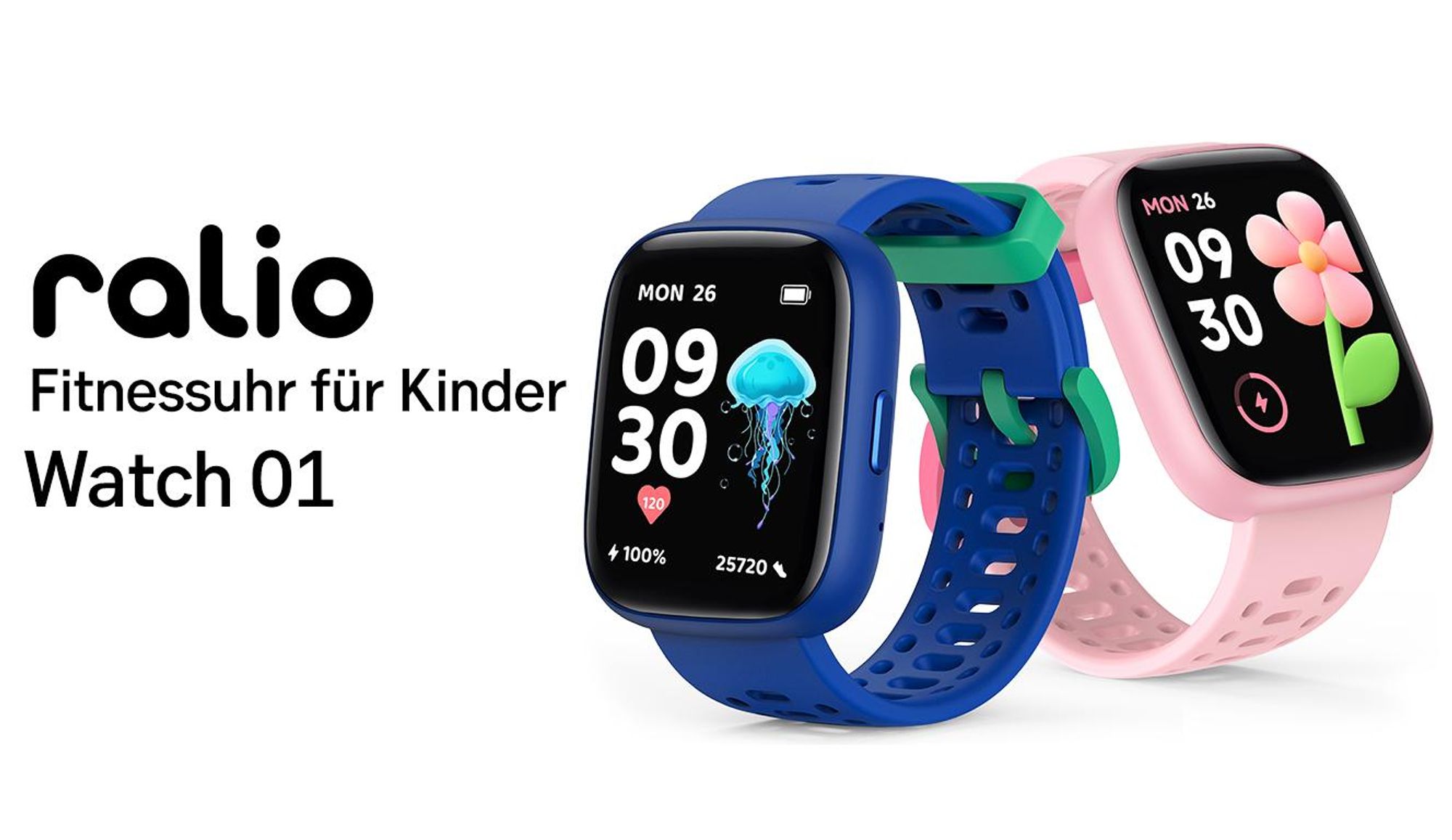 Ralio Smartwatch Kinder als Geschenk für Jungen und Mädchen, ohne SIM-Karte & Abo, kinderleicht eingerichtet, mit 80+ Sportmodi und Spielen, IP68
