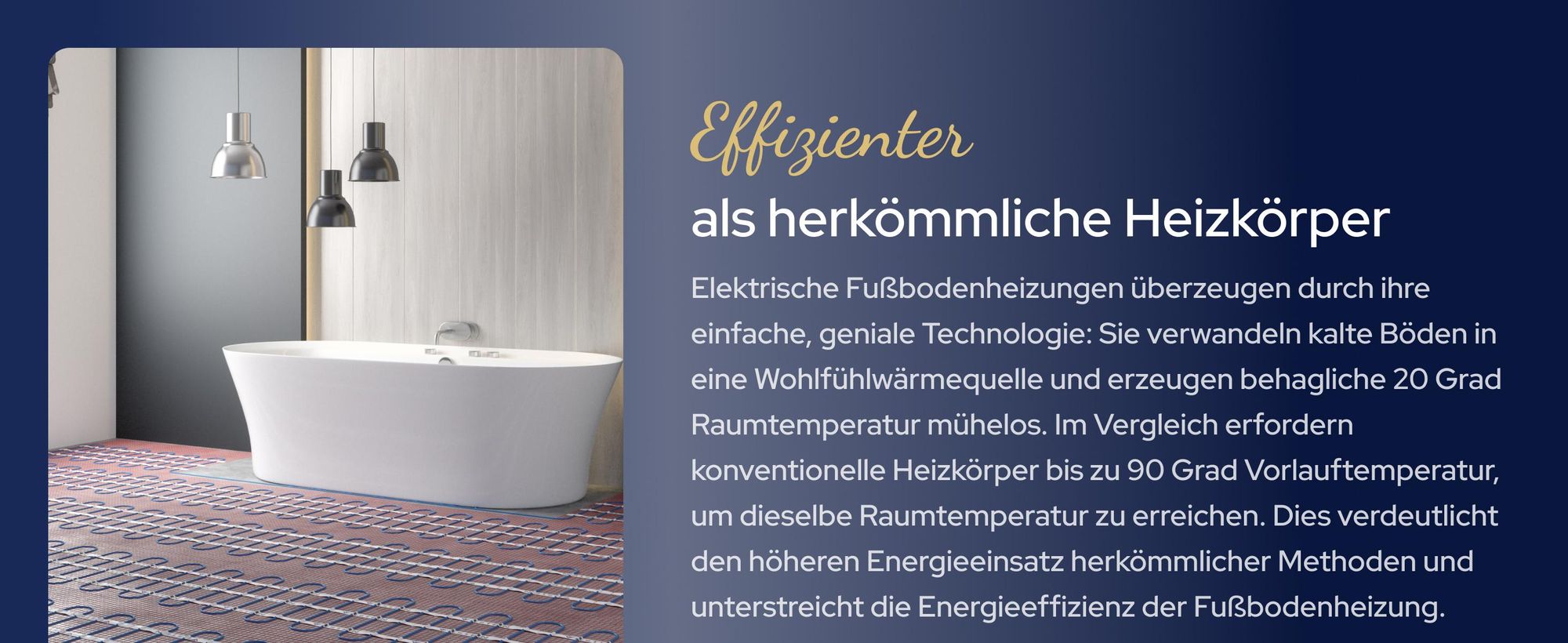 VILSTEIN© Elektrische Fußbodenheizung 150W/m² TWIN Technologie Elektro Komplett-Set - 2,5m² - 5m