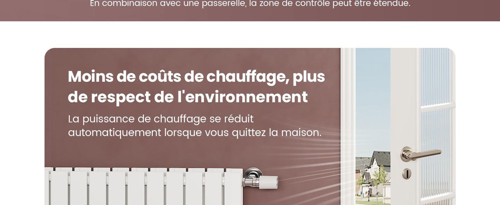 Thermostat de radiateur EMKE Intelligent avec passerelle intelligente – Boîtier ABS blanc Télécommande Détection d'ouverture de fenêtre et sécurité enfants