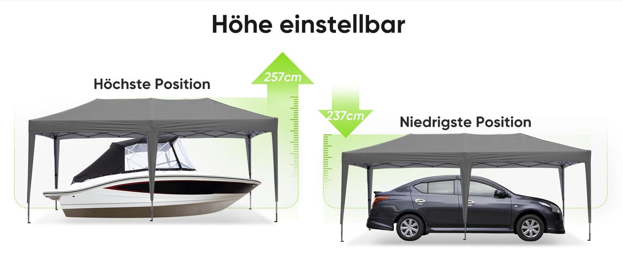 Quictent Faltpavillon 3x6m mit 6 Seitenwänden, Pop up Gartenpavillon mit Rollentasche, Pavillon Partyzelt 3x6, für Party im Freien, Hochzeiten, Fest