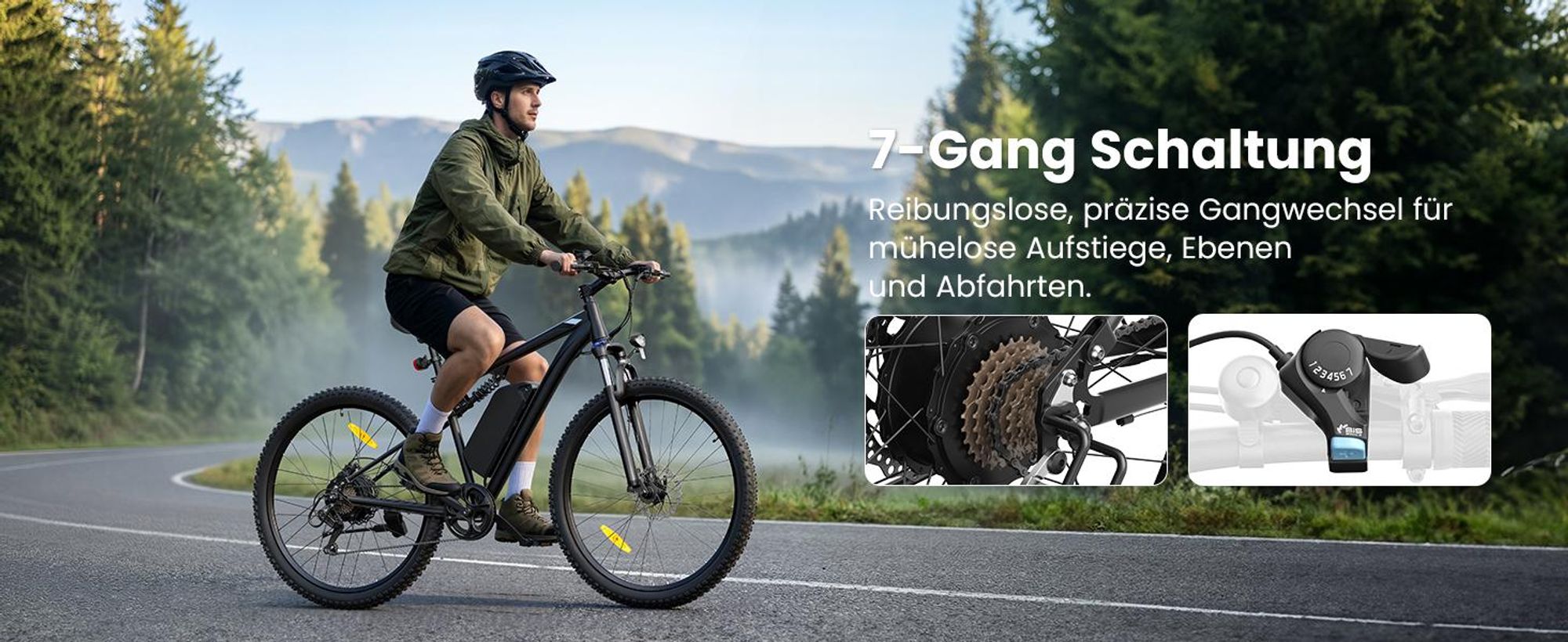 Touroll U3 Pro E-Bike 29 Zoll, 850W Motor, 70Nm, 720Wh Akku, Vollfederung, hydraulische Scheibenbremsen, Shimano 7-Gang