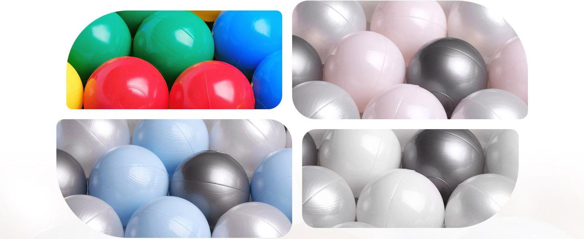 Míčky MISIOO do kuličkového bazénu 150 kusů - Míčky Ø 6 cm - Plastové míčky ze 100% LDPE - Světle růžové/perleťové/zlaté - Ideální pro bezpečnou hru v dětském pokoji