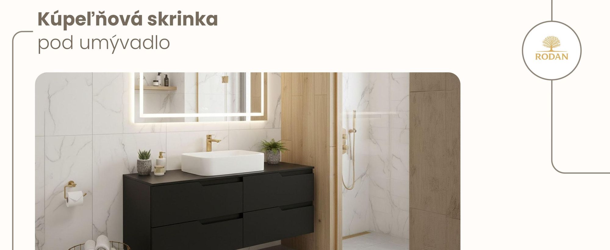 RODAN, moderná skrinka pod umývadlo, skrinka do kúpeľne, kúpeľňový nábytok, kúpeľňová skrinka