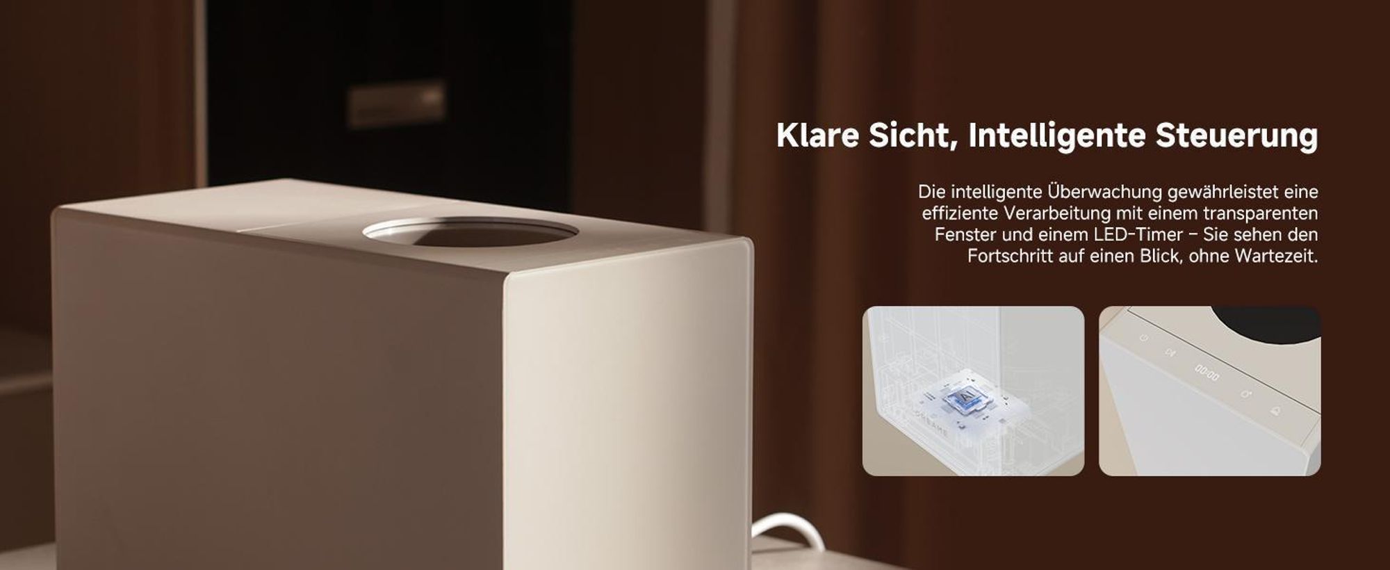 Dreame SF25 Küchenabfallzerkleinerer, Trion Dreiklingensystem, Aktivkohlefilter, Geruchskontrolle, Selbstreinigung bei hohen Temperaturen,2.5L,27dBA