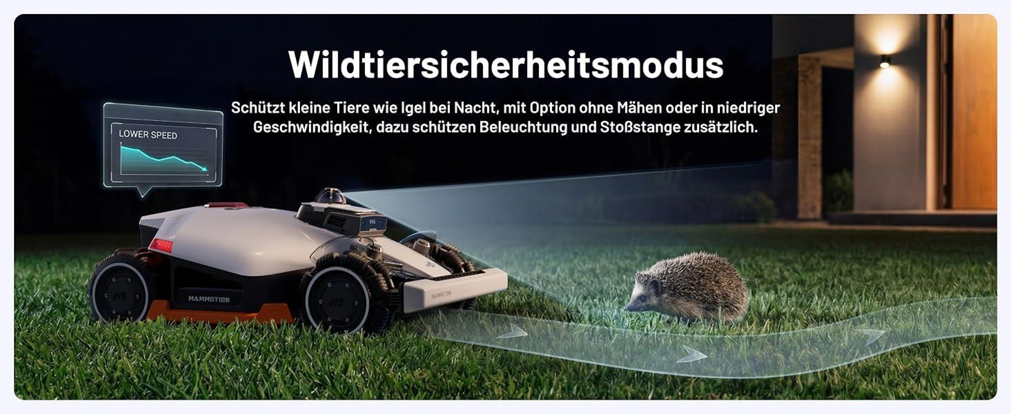 Mähroboter Mammotion LUBA 3 AWD 3000 mit Garage, Waschständer, bis 3000 m², Allradantrieb, 80% Steigung, Auto-Kartierung, 4G-Modul, APP