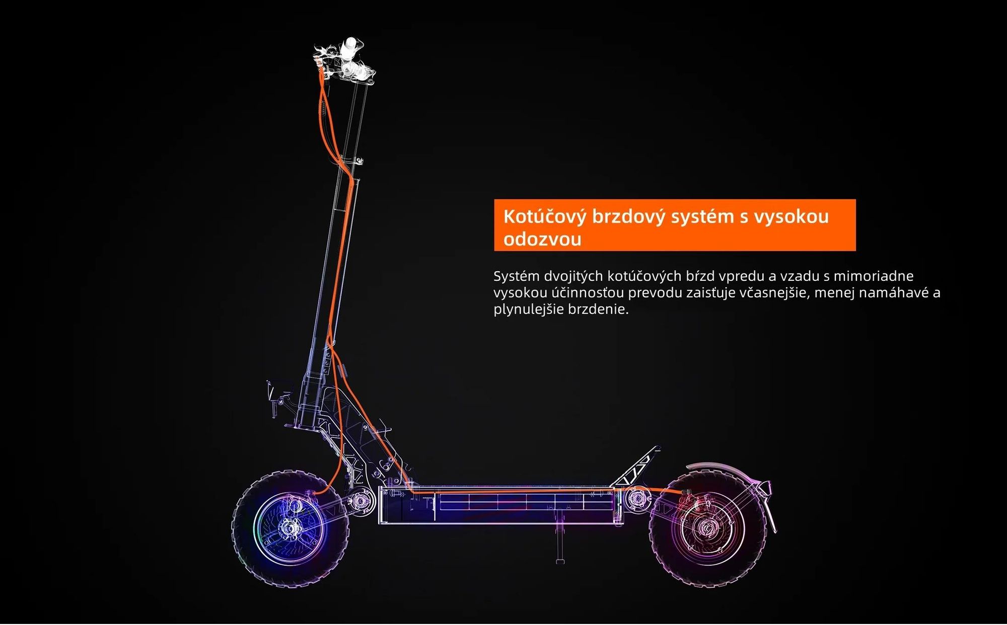 Elektrický Kolobežka JOYOR S5 S Certifikátom ABE - 500W Motor 48V13AH Batéria 45KM Dojazd Kotúčová Brzda - Čierna