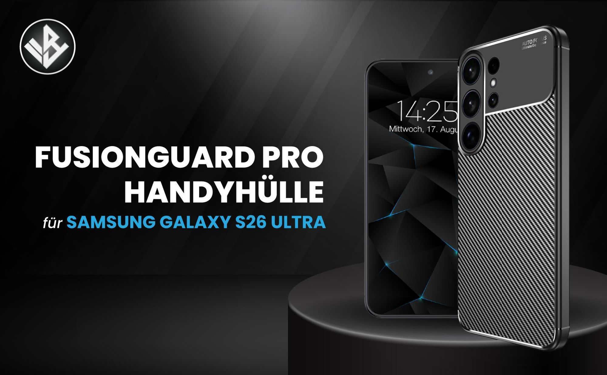 Schwarze ergonomische Schutzhülle für das Samsung Galaxy S26 Ultra