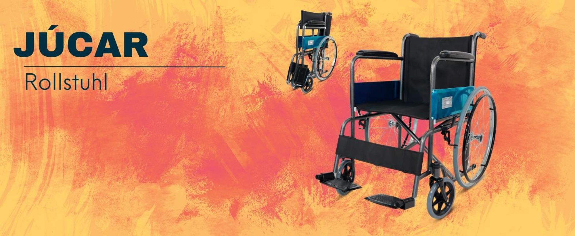 Clinicalfy Klappbarer Rollstuhl Faltbar Faltrollstuhl Rollstühle Große Räder Orthopädisch Leicht Model Júcar