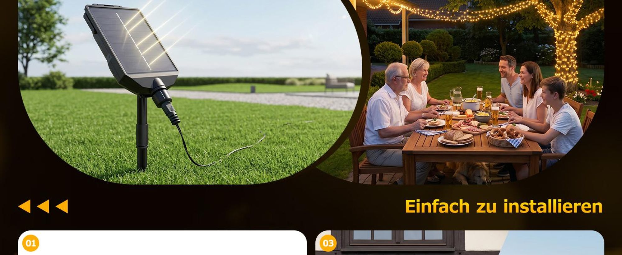 Salcar 240er LED Solar Lichterkette Aussen, 10,75mWetterfest Solar Lichterketten Außen mit Fernbedienung, 13 Modi Outdoor Solarlichterkette für Hof