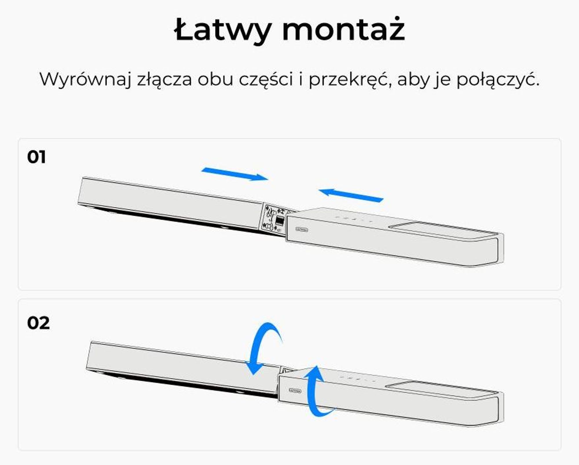 ULTIMEA 3.1.2-kanałowy soundbar z Dolby Atmos, system surround do telewizora z 6,5-calowym subwooferem, Bluetooth 5.4, HDMI eARC, 360W, Skywave F30 Boom