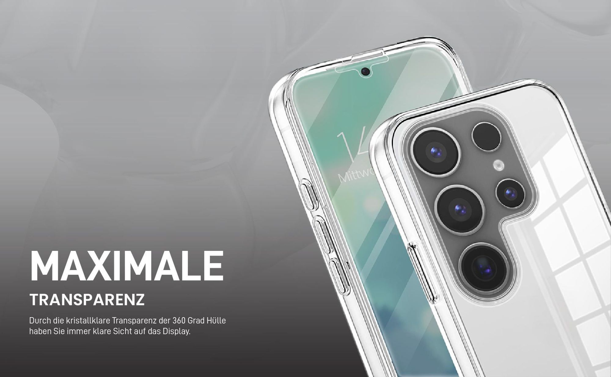 Transparentes 360 Grad Cover Front Back für Samsung Galaxy S26 Ultra