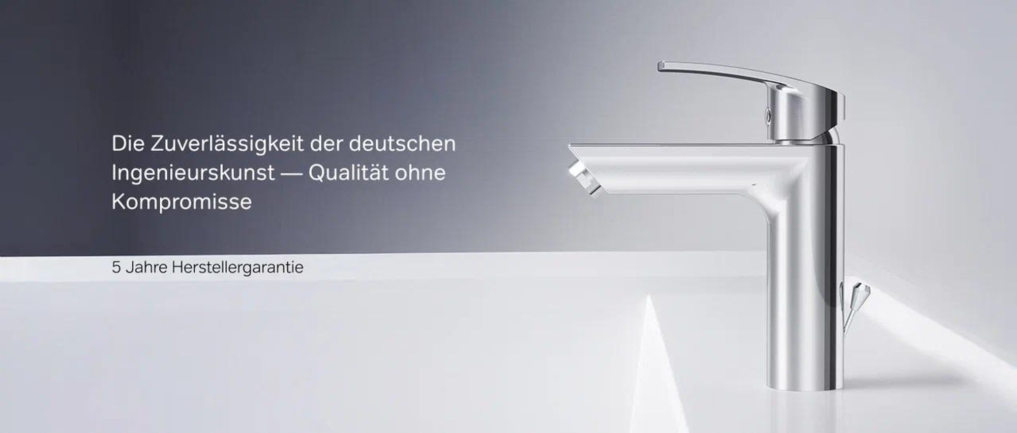 AM.PM Badarmatur mit Pop-Up Ablaufventil für Waschbecken Wasserhahn Bad Chrom Waschtischarmatur mit Ablaufgarnitur Ventil Ablauf