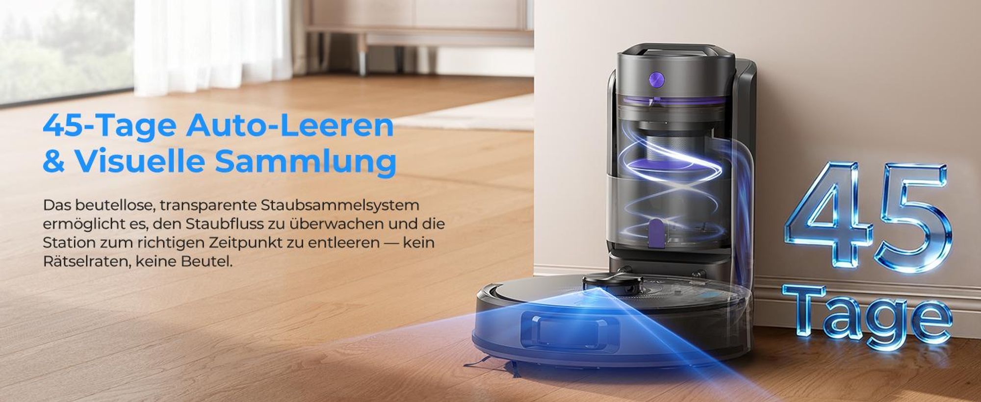 Laresar Lasernavigation Staubsauger Roboter, Roboter Staubsauger mit 10000Pa,kehren, Saugen und Wischen 4 in 1,L30+