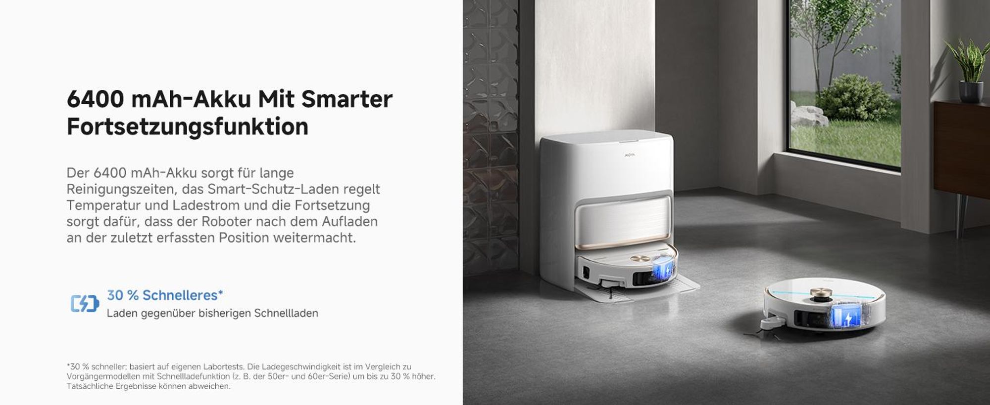 MOVA V70 Ultra Complete Saugroboter, 40000 Pa, MaxiReachX™ Kantenreinigung, 9 cm Hindernisüberwindung, EcoCyclone™ Staubabsaugung, All-in-One Station