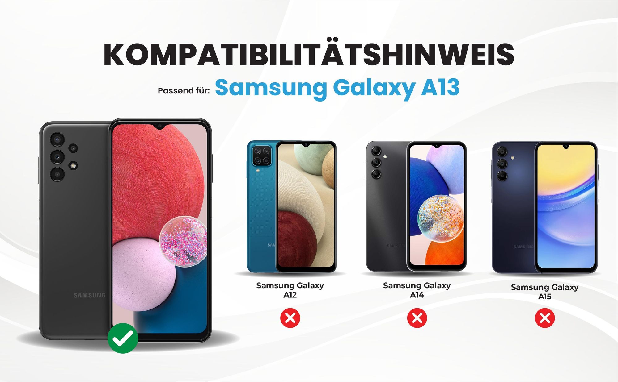 Kompatibilitätshinweise Hülle für Samsung Galaxy A13