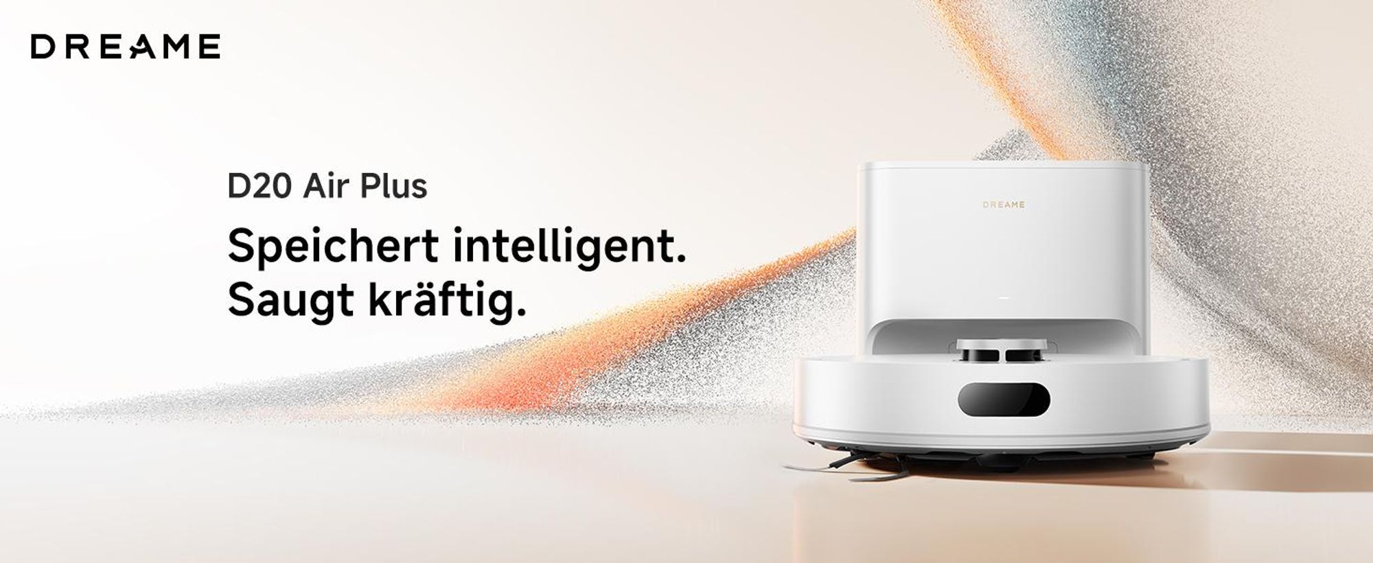 Dreame D20 Air Plus Saug- und Wischroboter mit 20.000Pa Saugkraft,Verwicklungsschutz,selbstentleerendem Dock,Teppich-Tiefenreinigung,Smart-Navigation