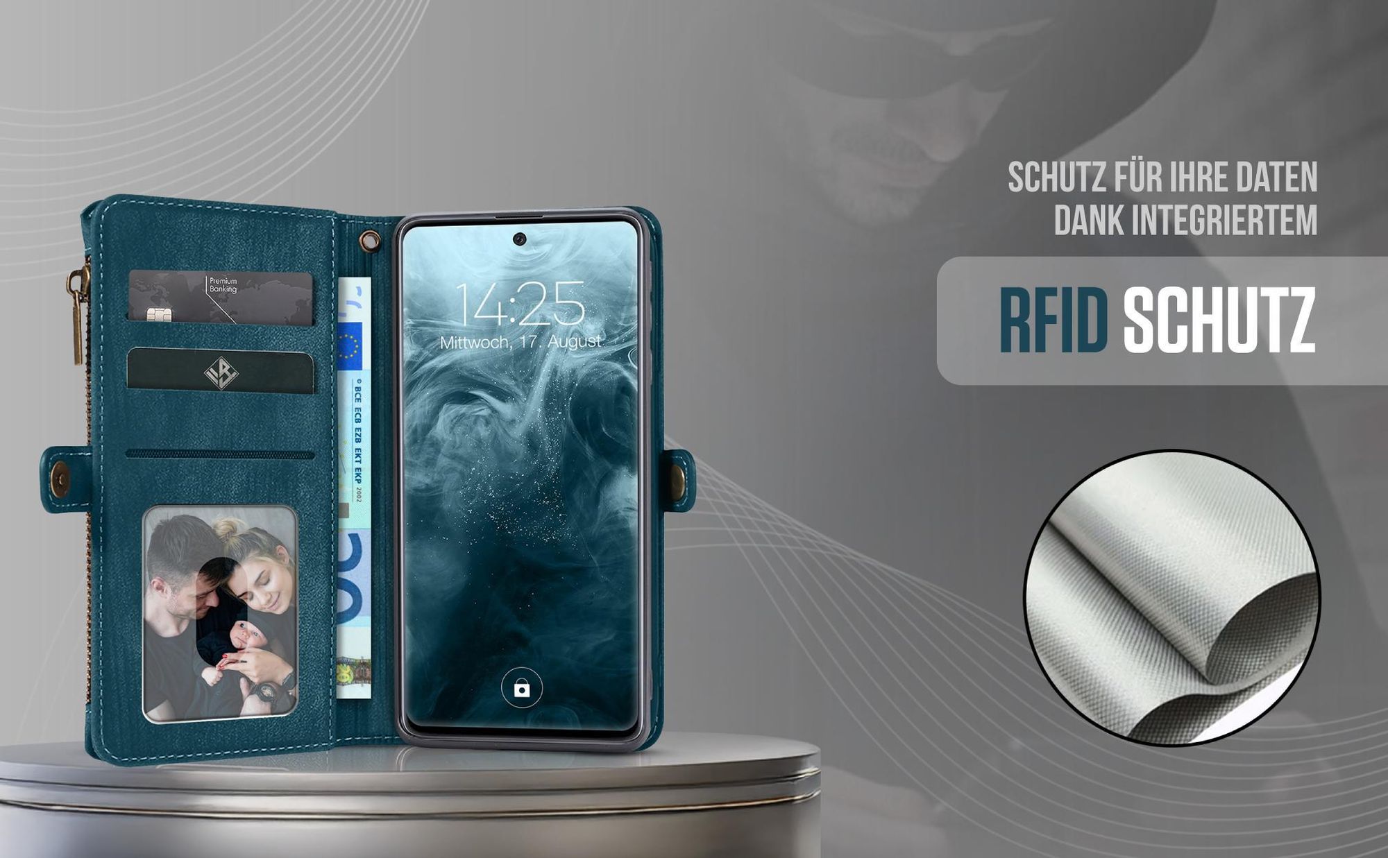 Geldbörse Handycase für Xiaomi 17T mit Karten- und Geldfächern