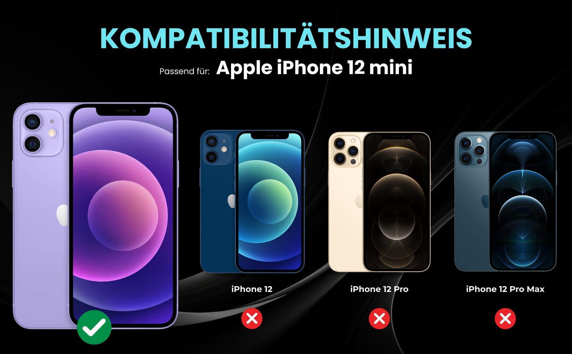 Kompatibilitätshinweise Hülle für Apple iPhone 12 mini
