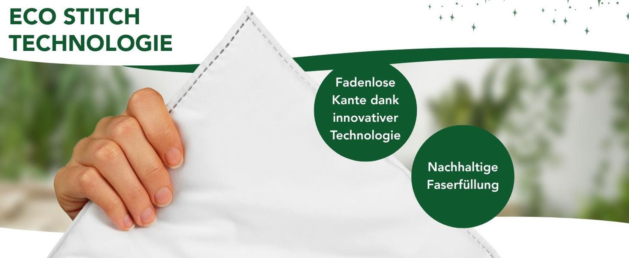 Eco Microfaser Kopfkissen | 80 x 80 cm | DREAMSTAR Eco | Allergiker geeignet