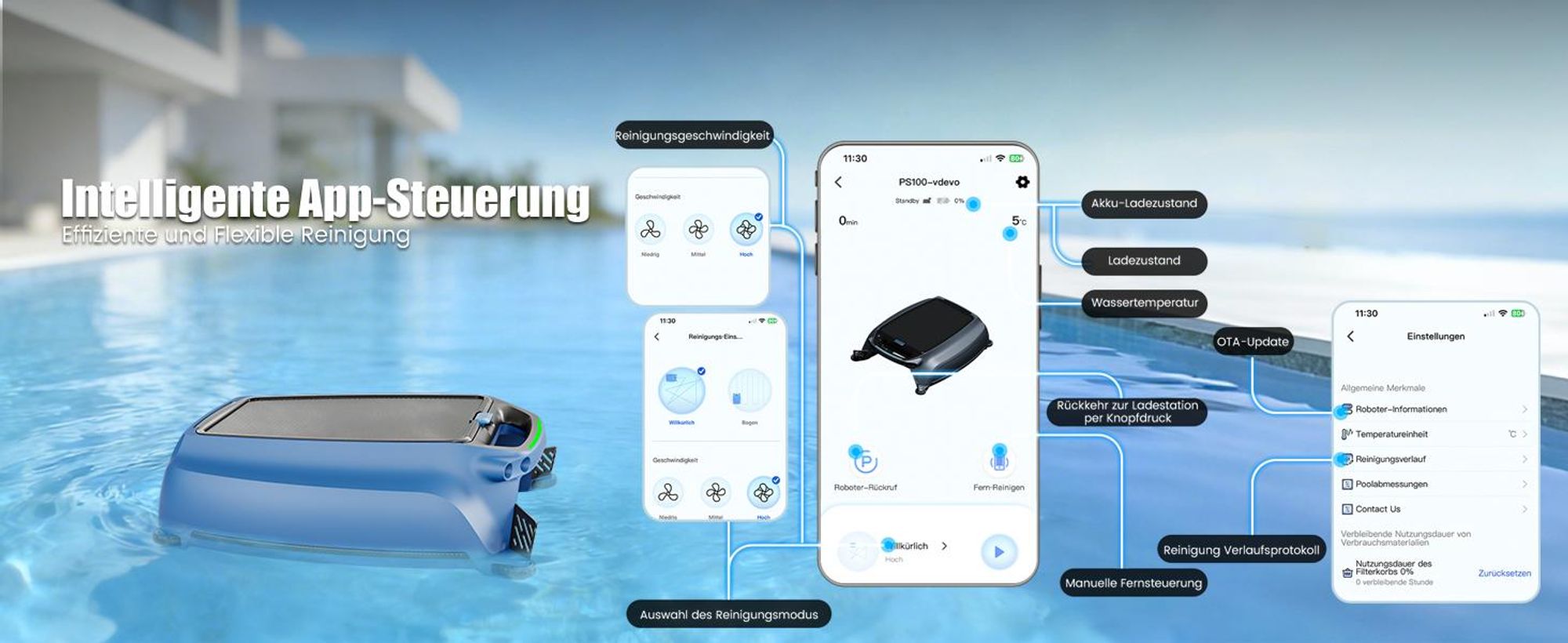 AIRROBO SP200 Poolroboter Roboter-Poolreiniger für die Wasseroberfläche