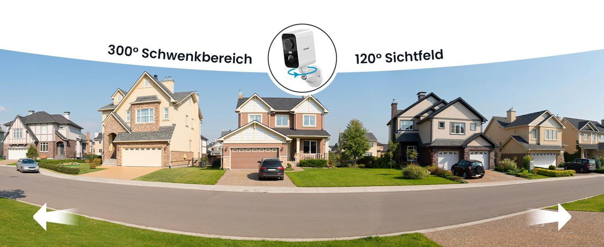 2K Überwachungskamera Außen Akku, IP Kamera Wlan Farbnachtsicht mit PIR-Bewegungserkennung 2,4 GHz WLAN 3PCS
