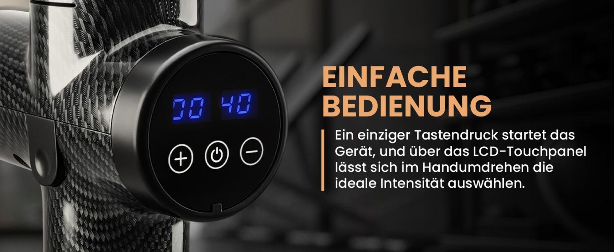 Massagepistole mit 10 Aufsätzen und großem Akku