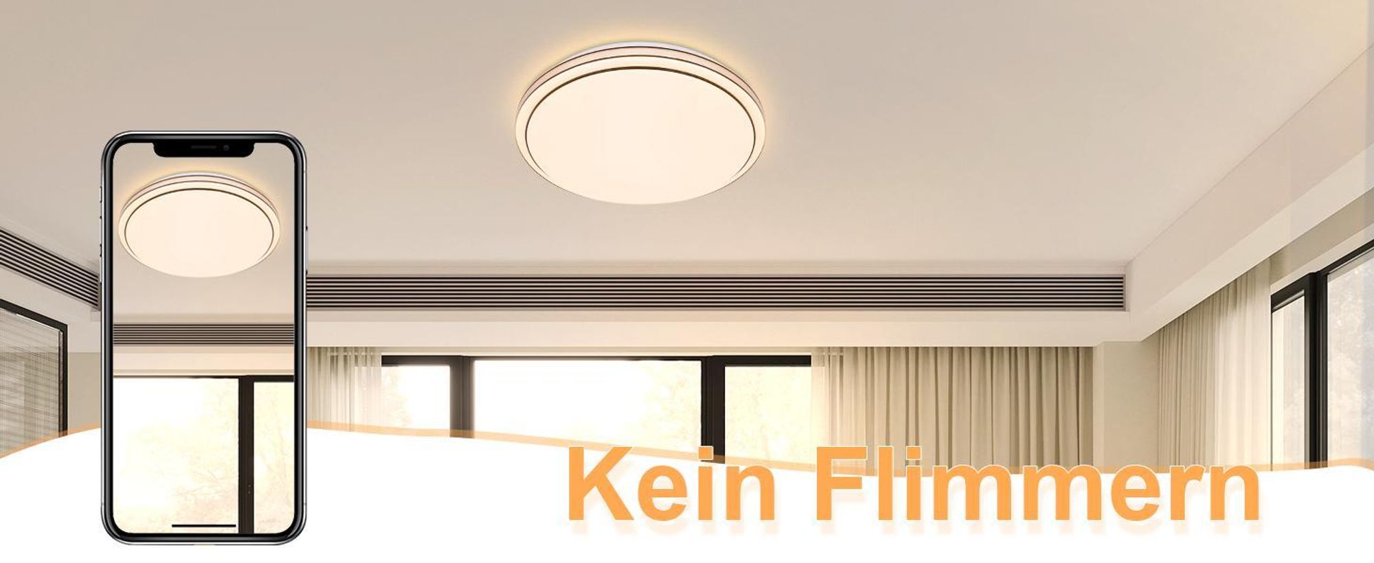 ZMH Deckenlampe LED Deckenleuchte Schlafzimmer - Ø27cm Schlafzimmerlampe Sternenhimmel 12W Flurlampe Warmweiß Modern Küchenlampe Rund Wohnzimmer Deckenbeleuchtung für Flur Küche Kinderzimmer