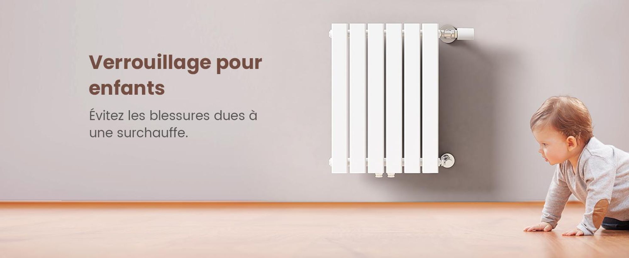 Thermostat de radiateur EMKE Intelligent avec passerelle intelligente – Boîtier ABS blanc Télécommande Détection d'ouverture de fenêtre et sécurité enfants