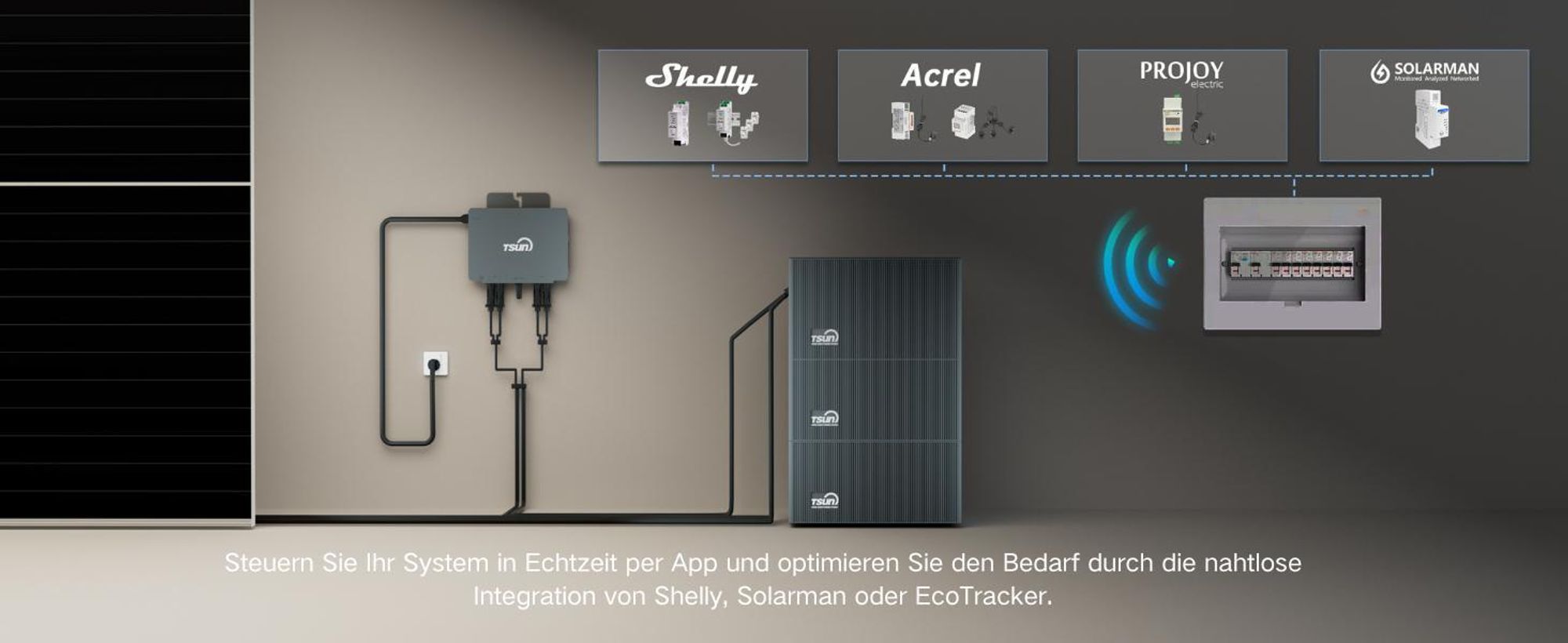 TSUN DCU2000Lite 2kWh Balkonkraftwerk Speicher (bis 10 kWh erweiterbar), 314Ah Industriezellen, 2400W PV Input mit Dual MPPT, Plug & Play (0% MwSt)