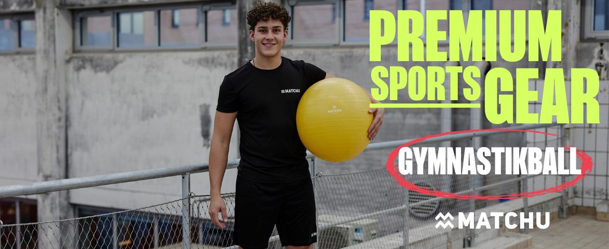 Matchu Sports Gymnastikball (45 cm Gelb Anti-Burst) mit Luftpumpe, Sitzball Büro, Yogaball, Fitnesball, Pilatesball, Pezziball, Sport Ball
