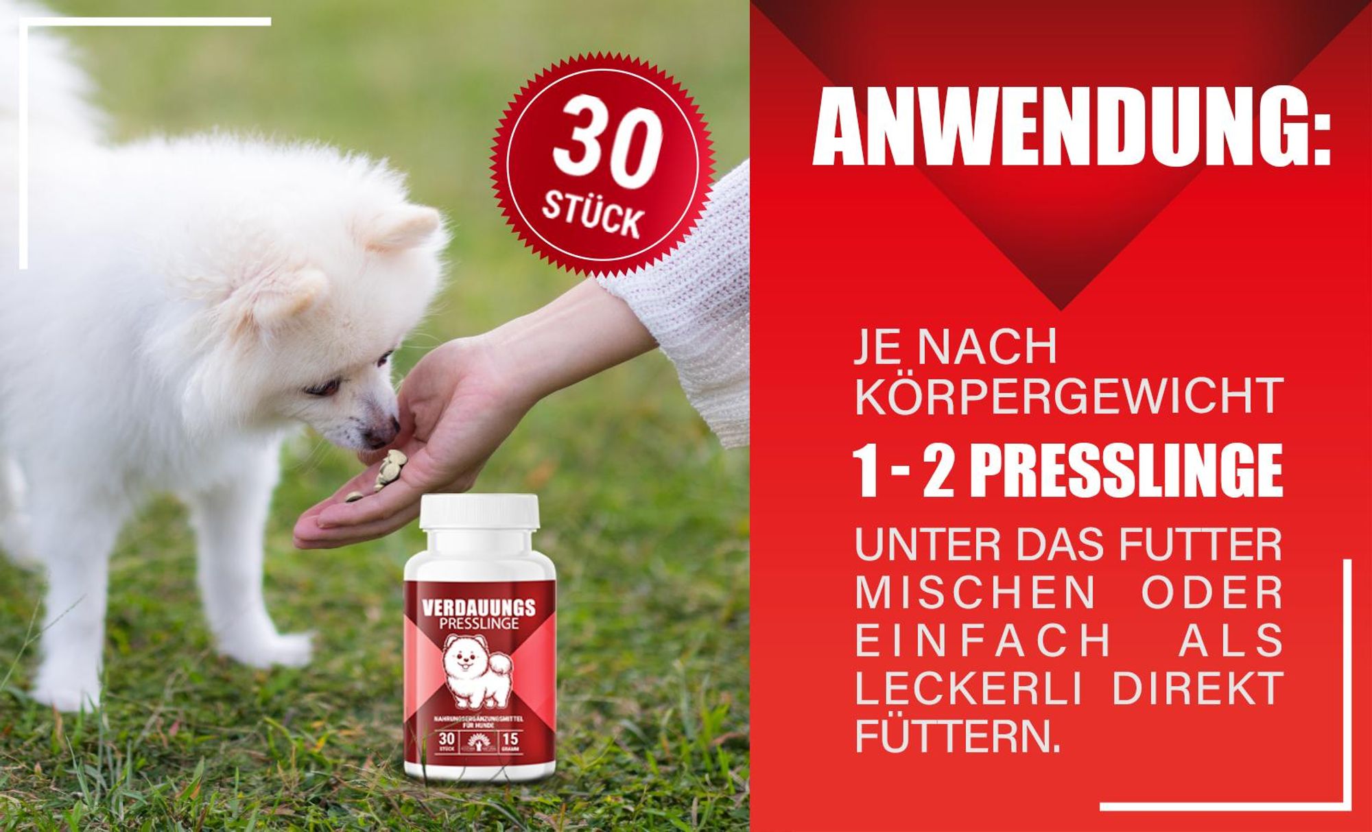 Adema Natural® Verdauungssnack | für Hunde – für ein bessere Verdauung – gesunden Magen-Darm Trakt – Verdauungsleckerli – Verdauung Hund