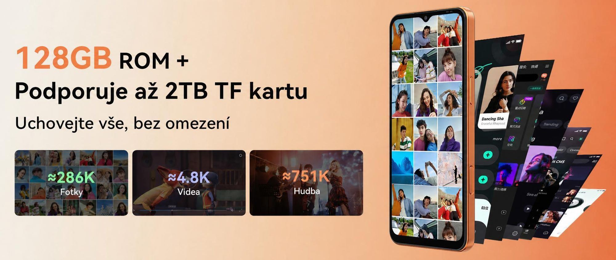 2026 Blackview WAVE 7C – mobilní telefon bez smlouvy, 6,56", Android 16, 16 GB + 64 GB / 2 TB TF, Face ID, 5000 mAh, 32 MP, Dual-SIM, Wi-Fi 5, IP54