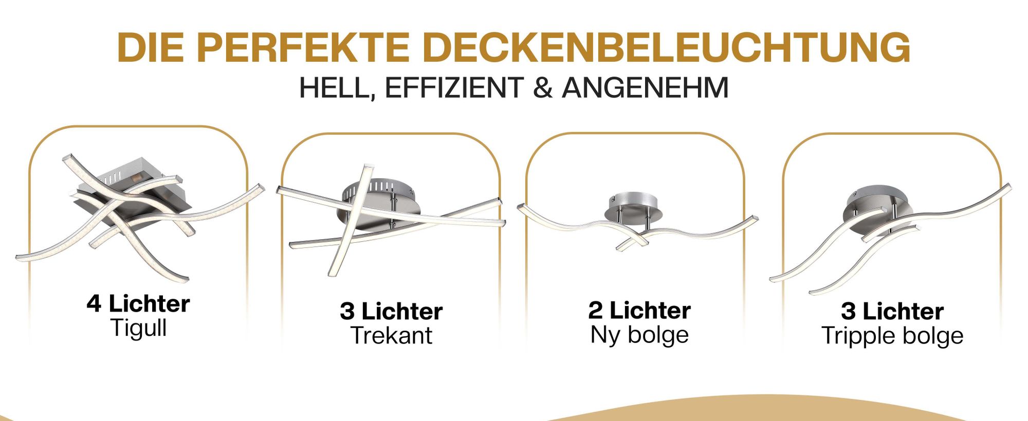 MONZANA® LED Deckenlampe 2 Flammig Schwenkbar 7W Matt Warmweiß Montagematerial Wohnzimmer Schlafzimmer Büro Flur Deckenleuchte Lampe Leuchte Silber