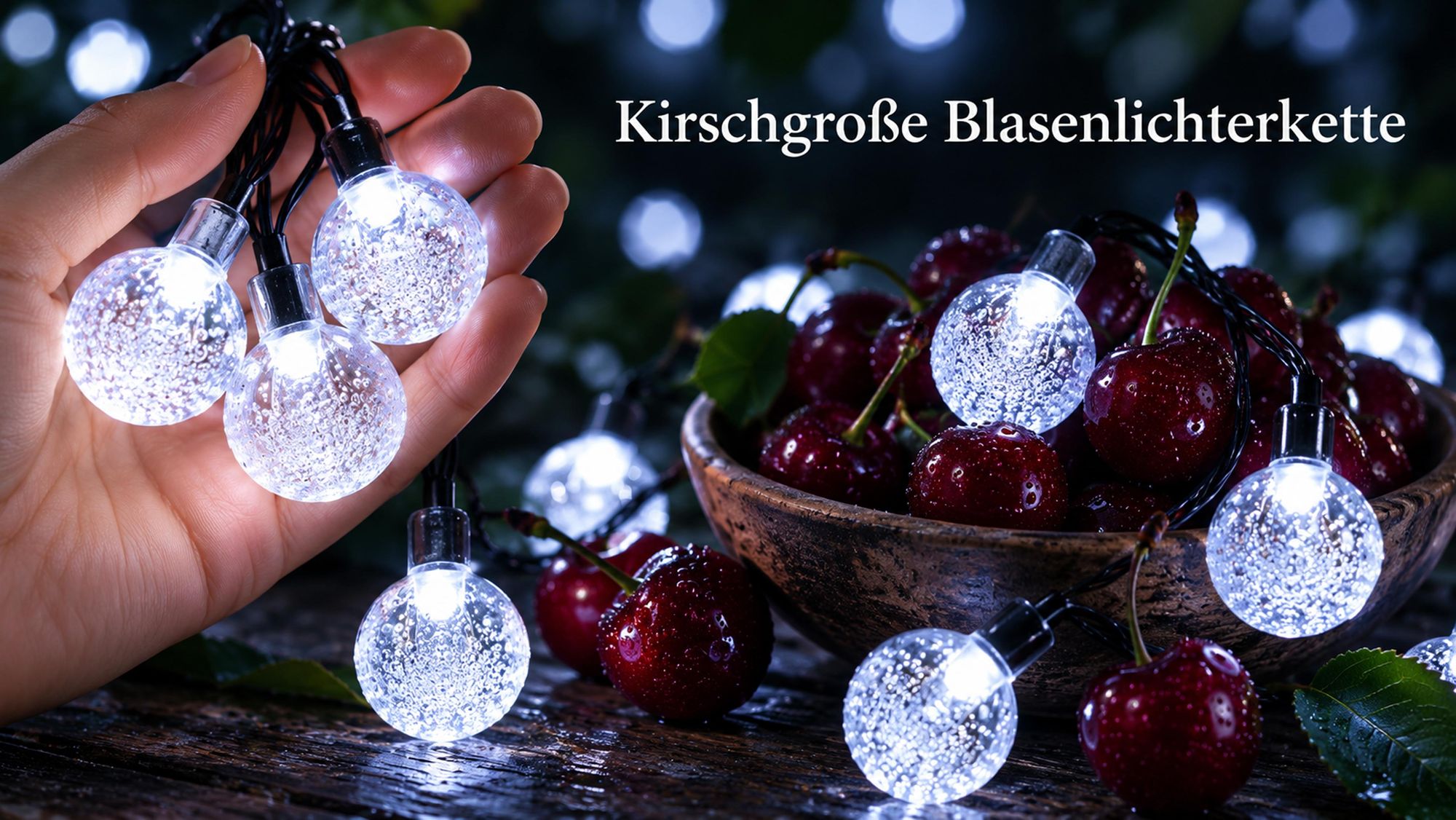5M Lichterkette Außen Solar Glühbirnen LED Lichterketten, Innen Außen Weihnachten Beleuchtung Outdoor Garten Deko, Weiß