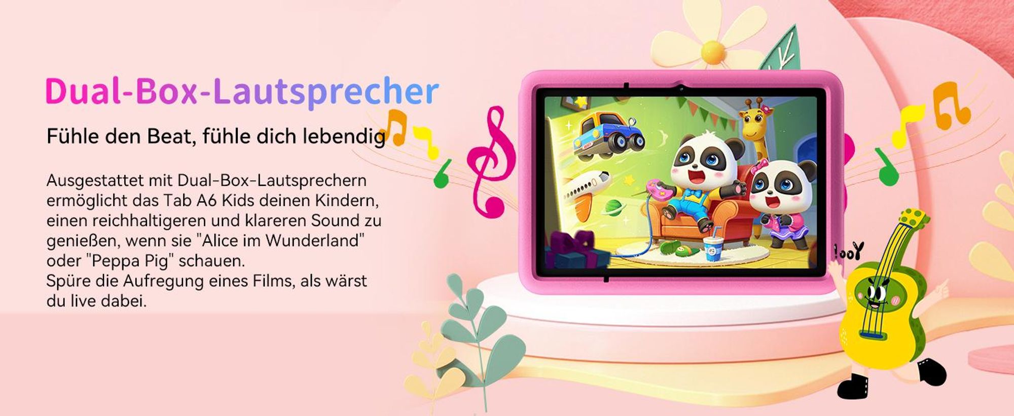Blackview TabA6Kids 10“ Kinder Tablet, 1280*800, 12+128GB(1TB TF), WiFi 6, Octa Core Tablet für Kinder, Widevine L1, 5100mAh, BT 5.2, Elternkontrolle